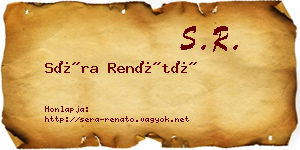 Séra Renátó névjegykártya