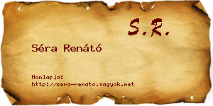 Séra Renátó névjegykártya